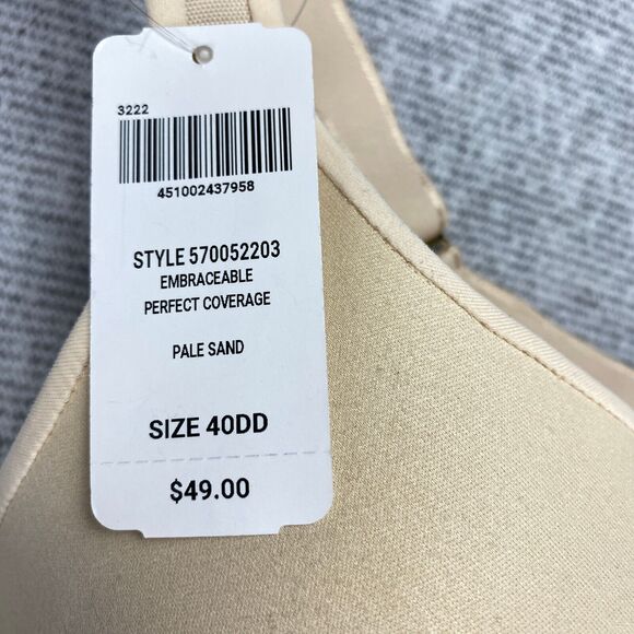 Soma Women’s Embraceable Perfect Coverage Bra Size 40 DD -Pale Sand - $49 - Picture 2 of 16